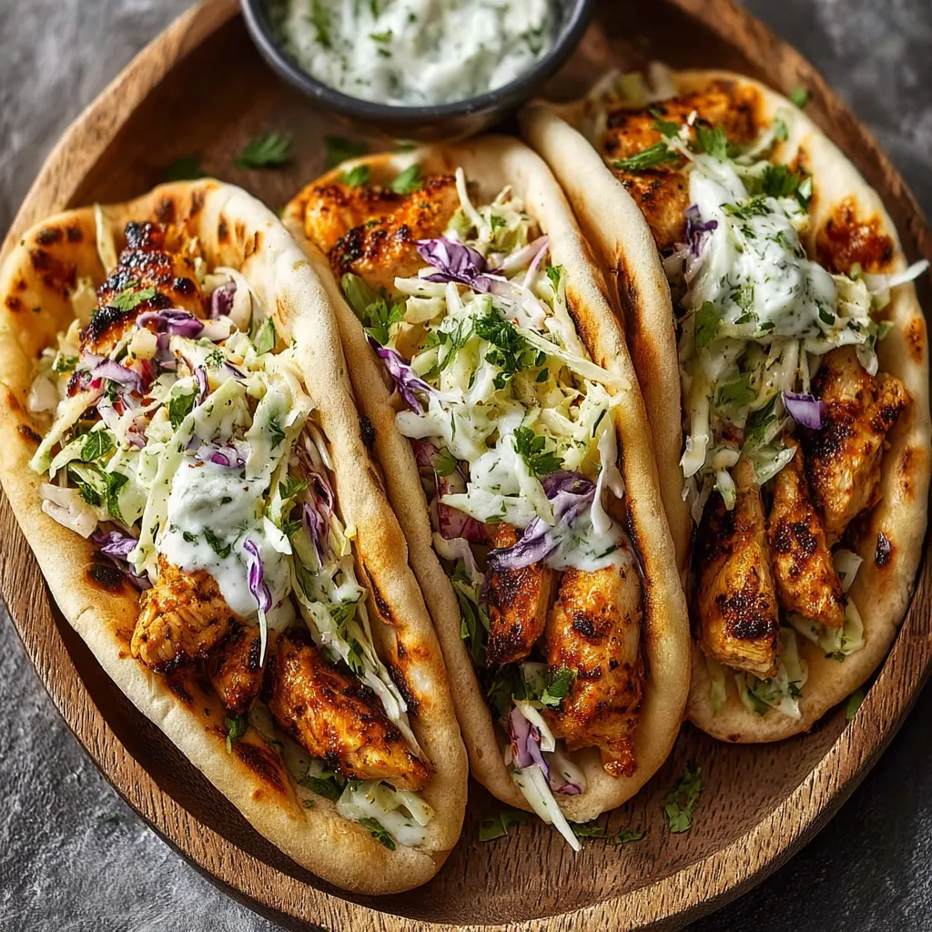 Sheet Pan Chicken Pita Recipe Close-up of freshly baked Sheet Pan Chicken Pitas with vibrant vegetables, ready to be assembled.