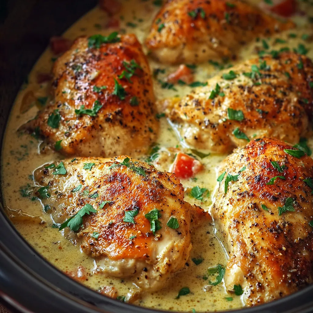 Ranch Chicken Crock Pot Recipe Close-up view of a delicious, shredded Ranch Chicken Crock Pot ready to be served.