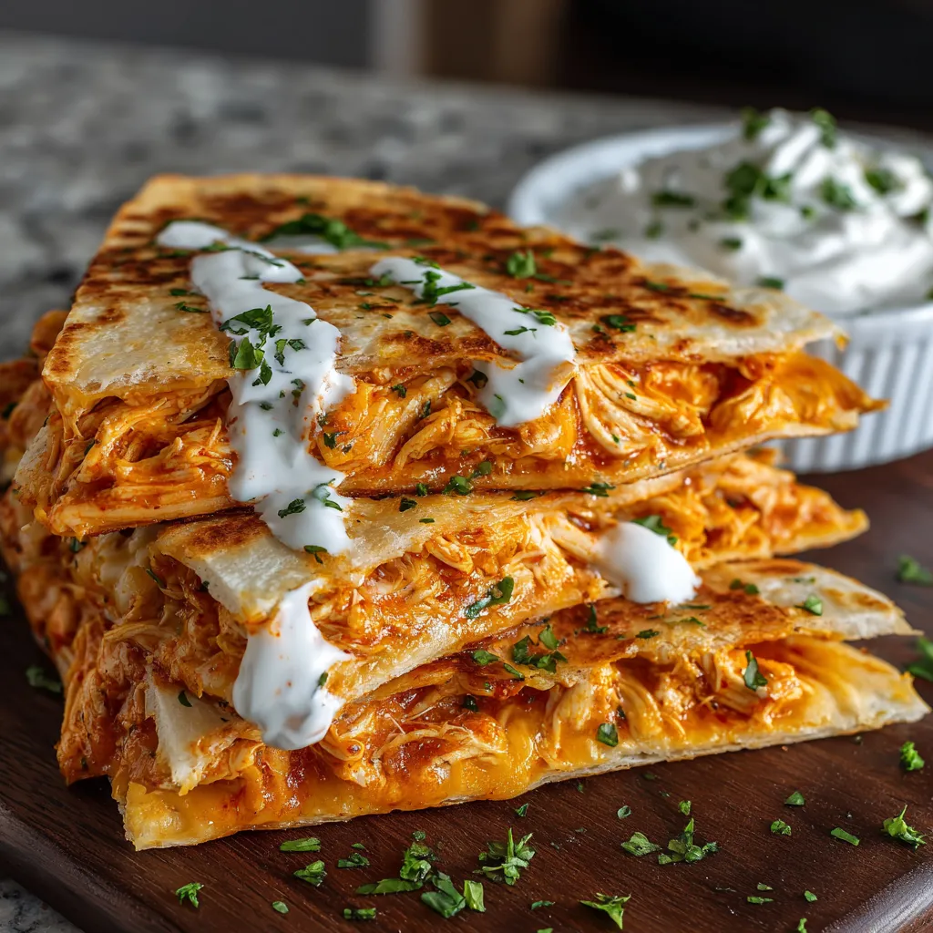 BEST BUFFALO CHICKEN QUESADILLA MELT