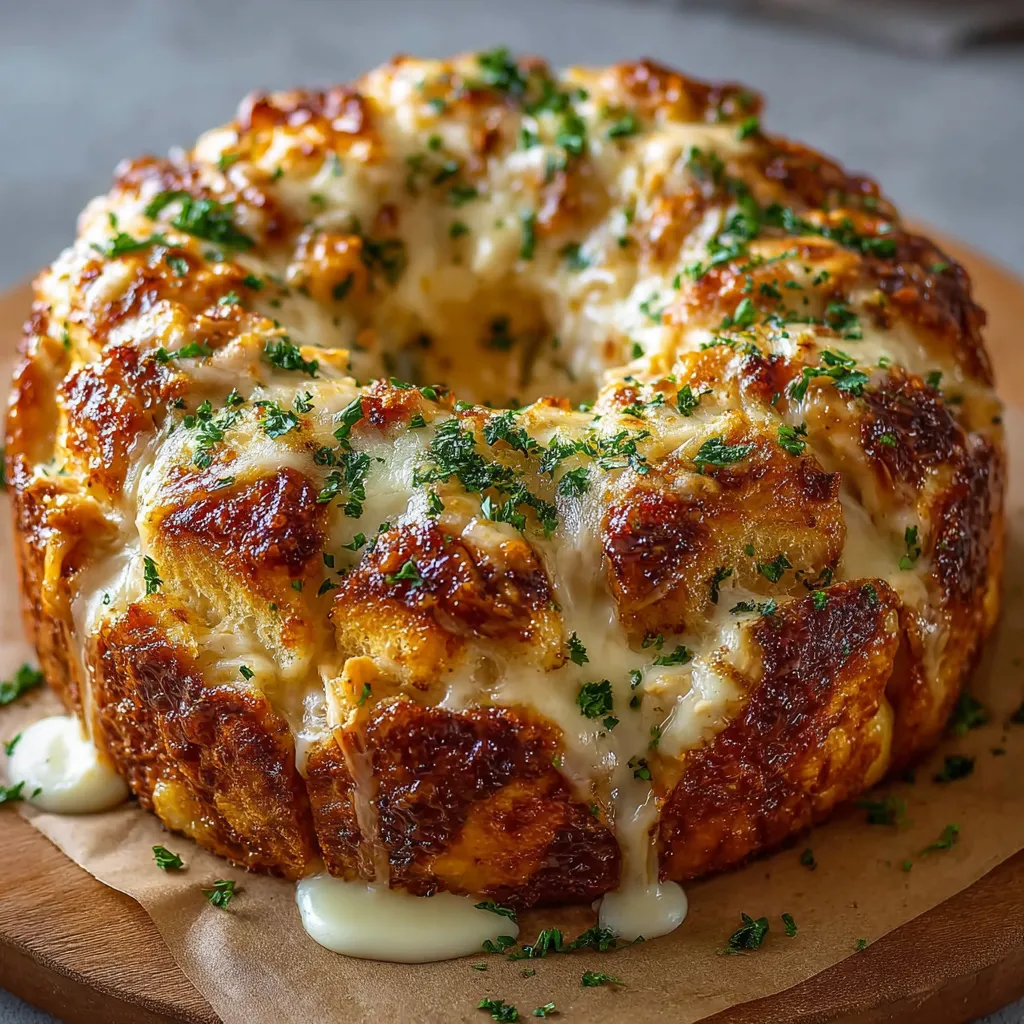BEST CHICKEN ALFREDO MONKEY BREAD