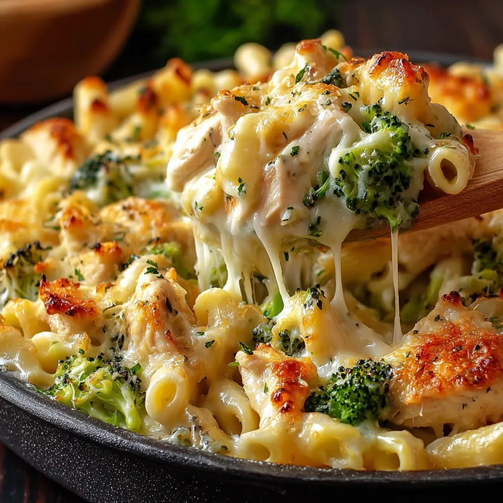 BEST CHICKEN AND BROCCOLI ALFREDO BAKE