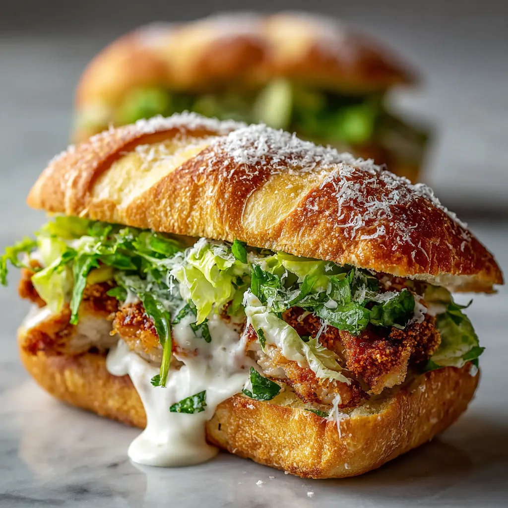 BEST CRISPY CHICKEN CAESAR SANDWICH