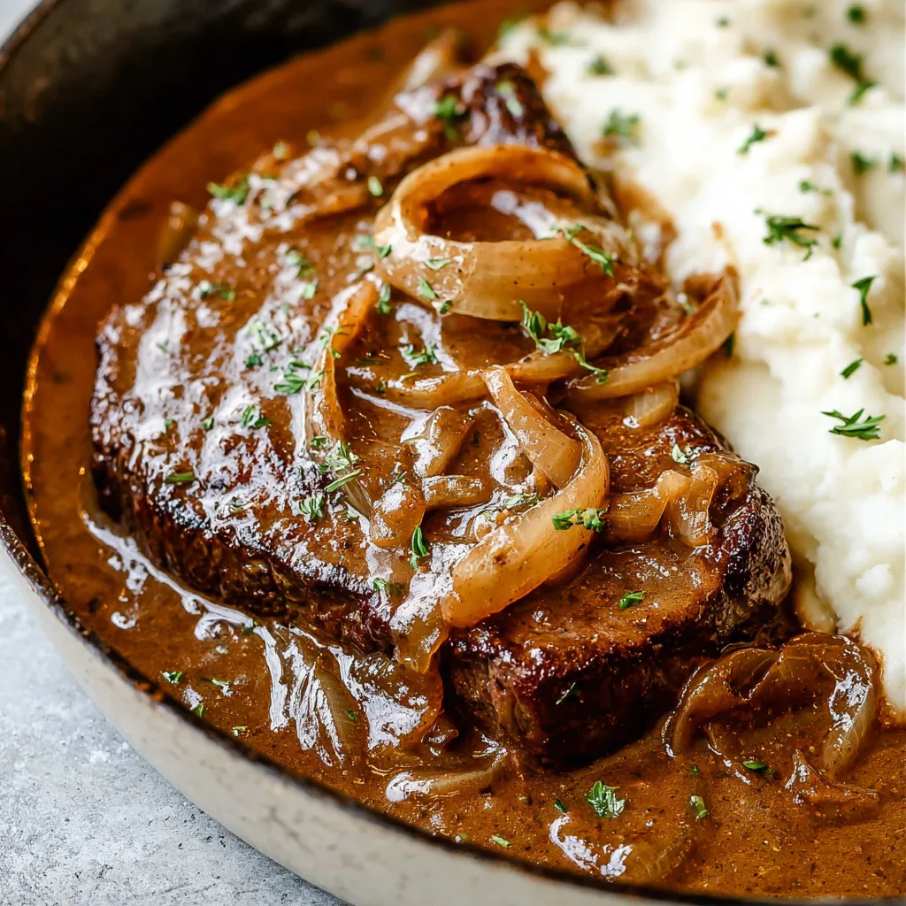 BEST ONION GRAVY SMOTHERED STEAK