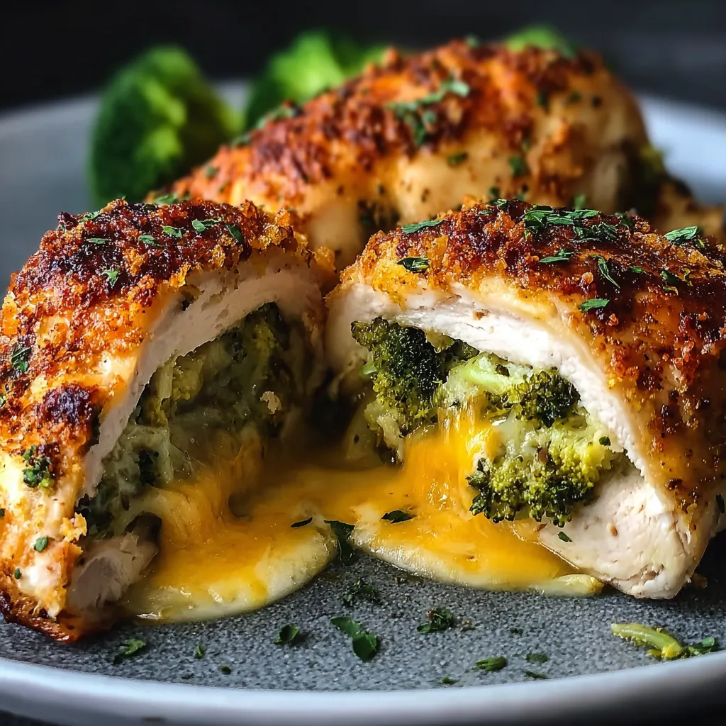 BROCCOLI CHEDDAR STUFFED CHICKEN EASY