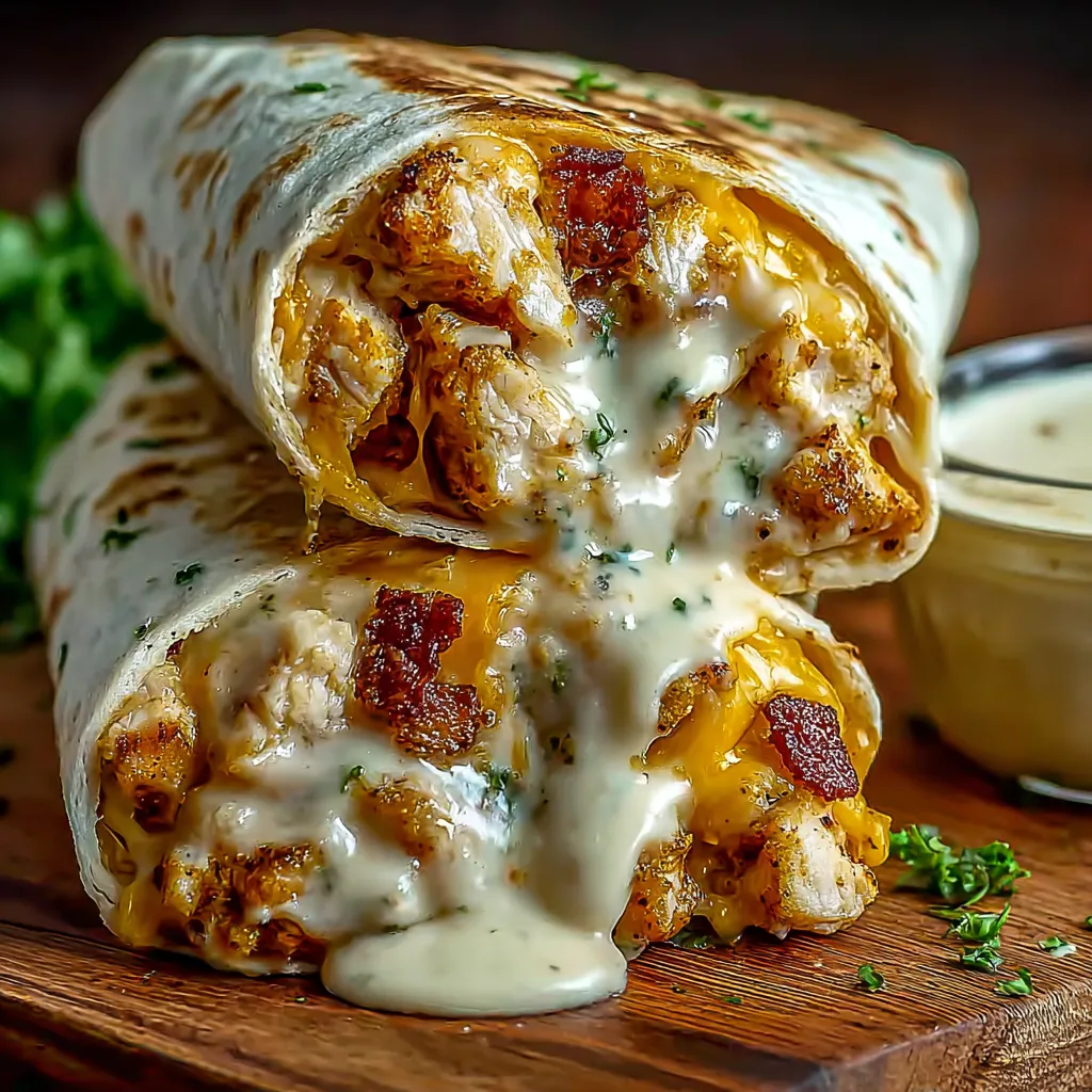 CHEESY GARLIC CHICKEN WRAPS BEST