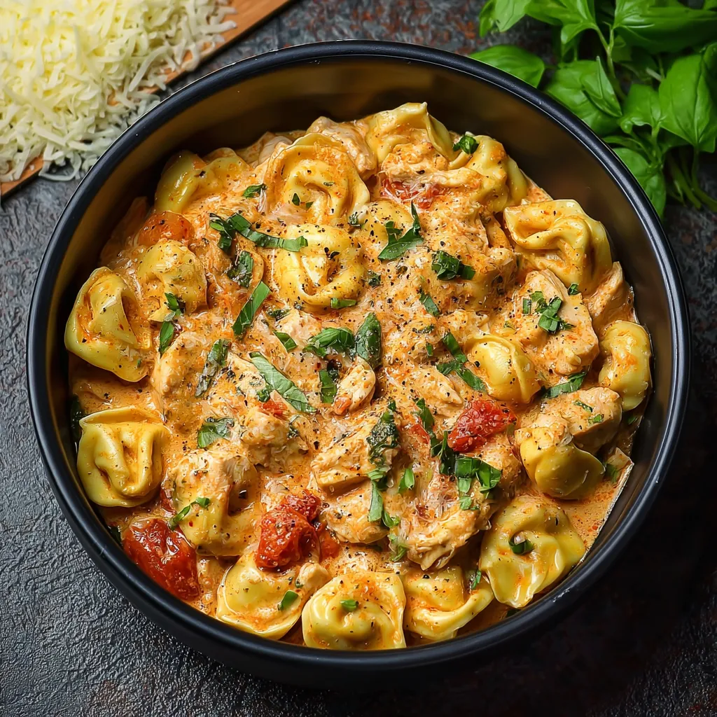 CROCKPOT CHICKEN TORTELLINI EASY RECIPE