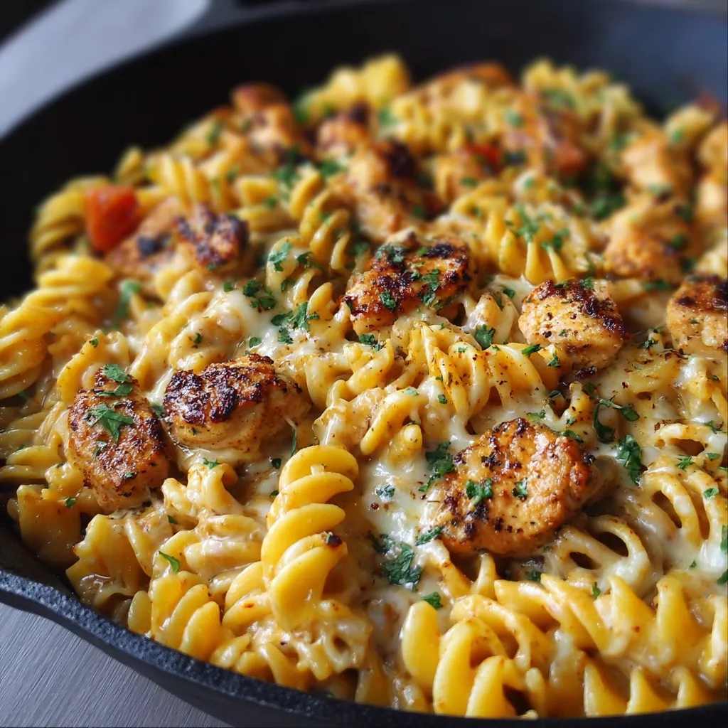 EASY CAJUN CHICKEN ROTINI SKILLET