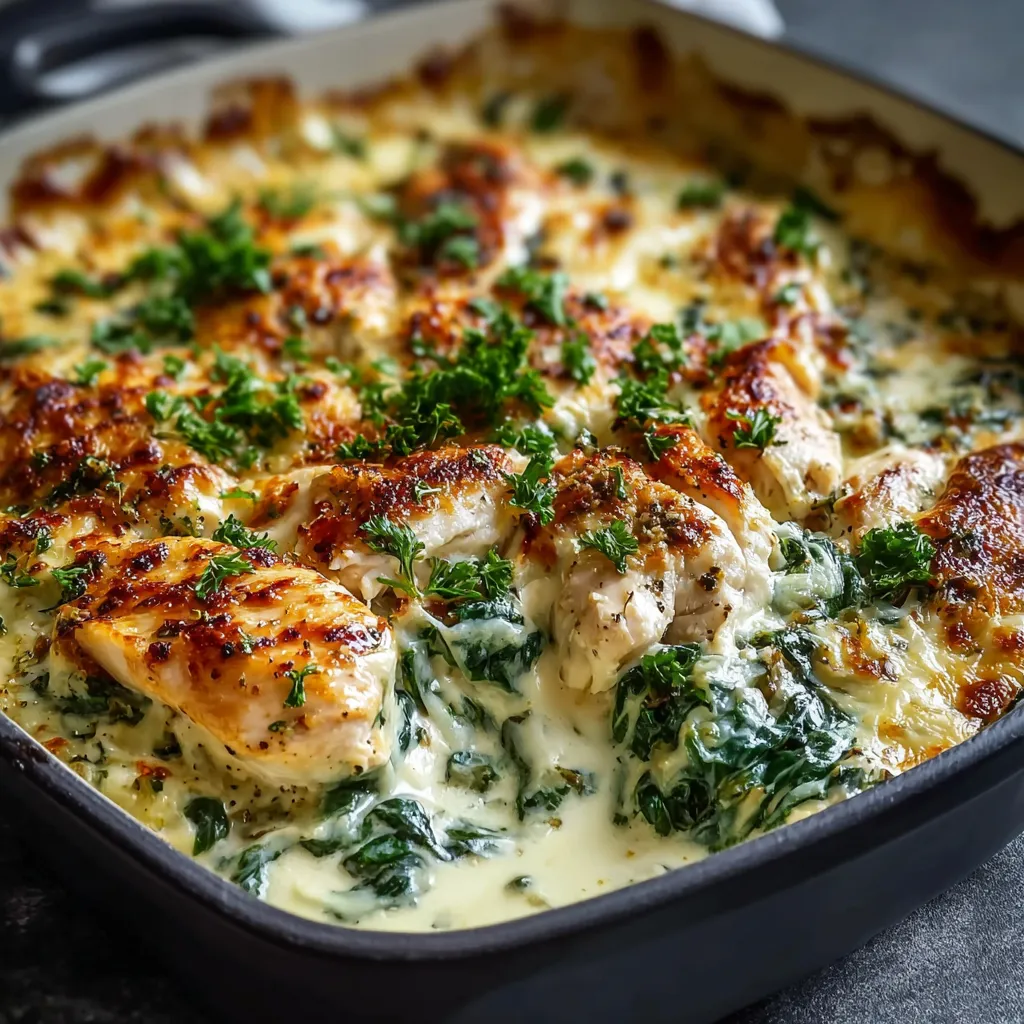 EASY CHICKEN AND SPINACH CASSEROLE