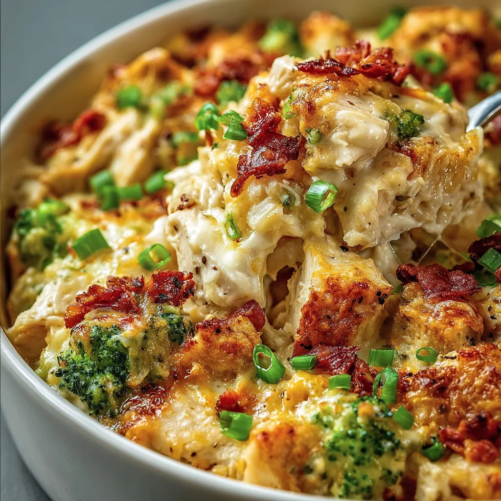 EASY CREAMY LOW CARB CHICKEN CASSEROLE
