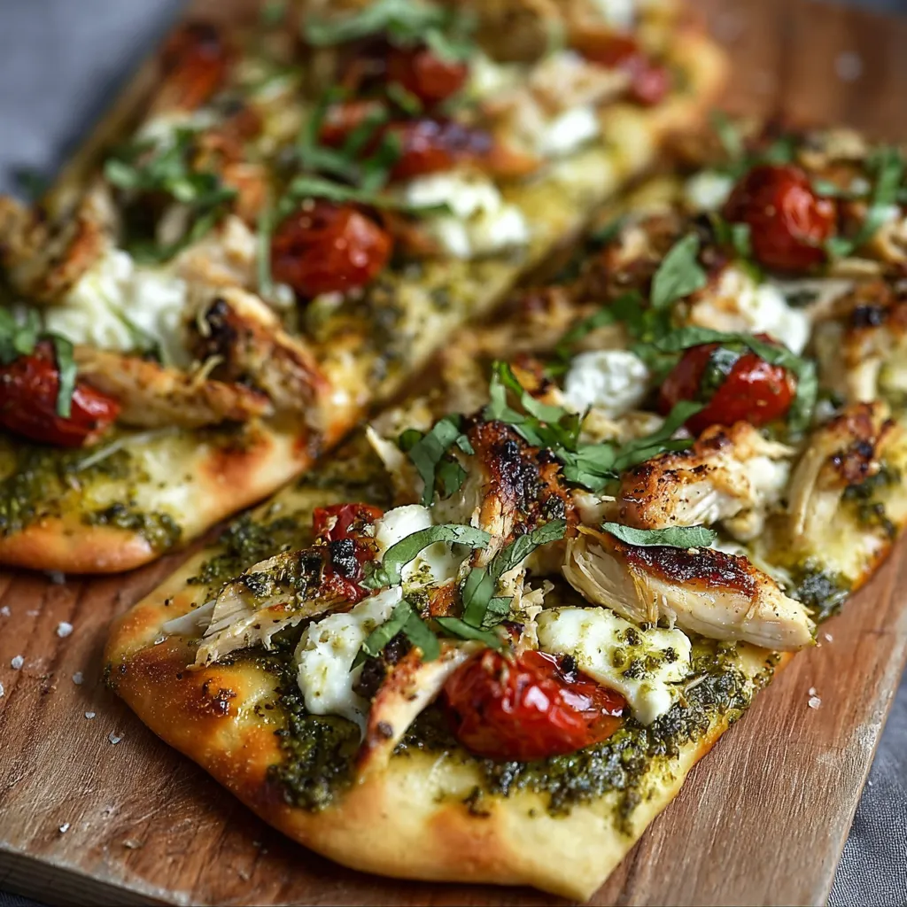 PESTO CHICKEN FLATBREAD EASY DINNER