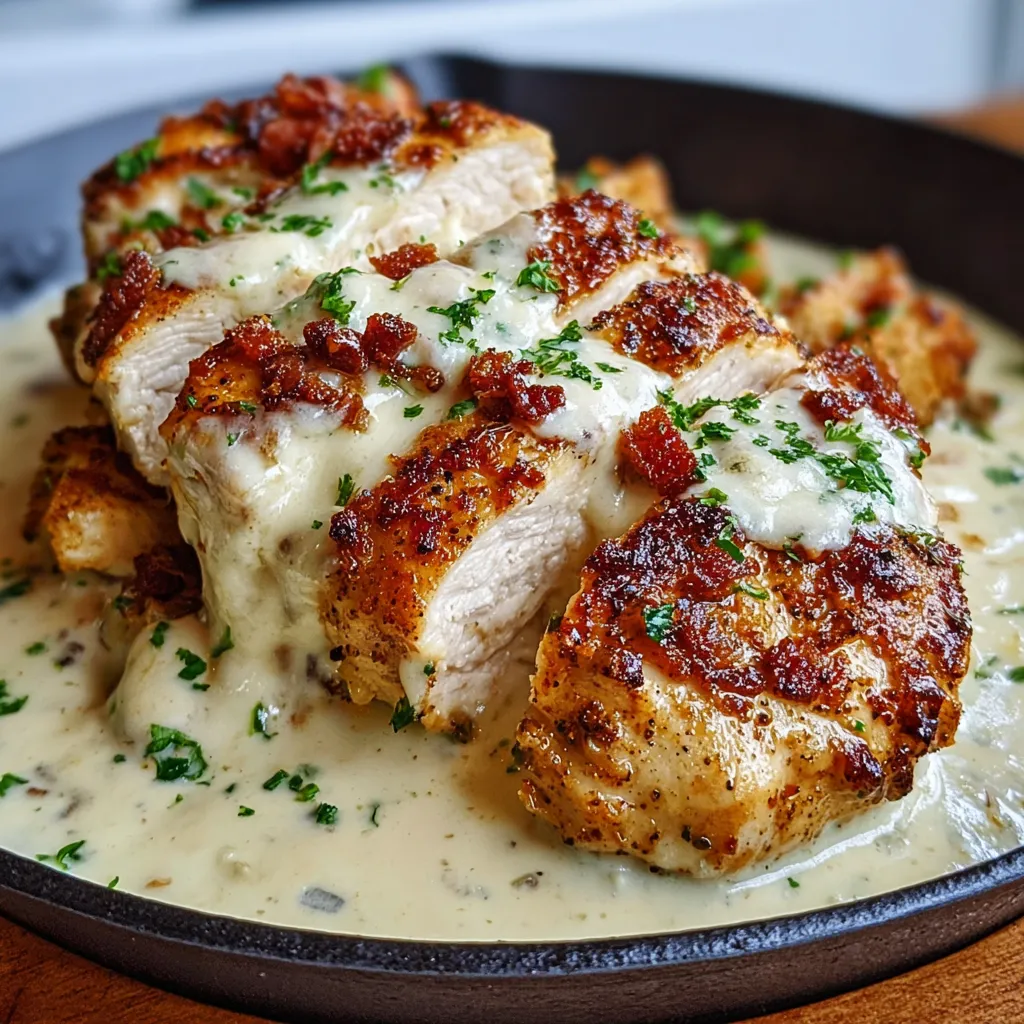 Close-up view of freshly prepared Jack Cheese Chicken, showcasing its melted cheese and juicy chicken.