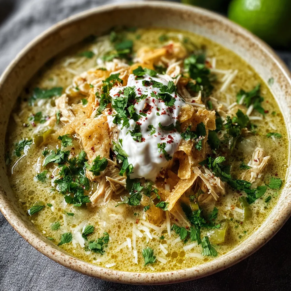 AMAZING GREEN ENCHILADAS CHICKEN SOUP