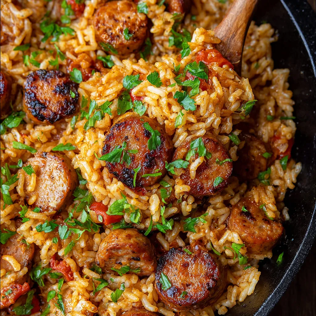 BEST CAJUN CHICKEN SAUSAGE & RICE
