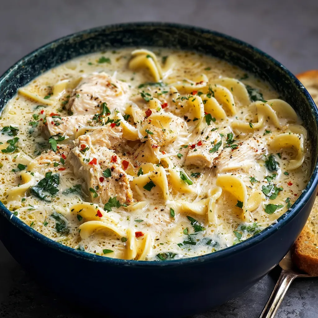 BEST CHICKEN ALFREDO SOUP EVER