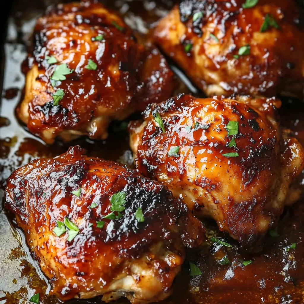 EASY CARAMELIZED BBQ CHICKEN THIGHS
