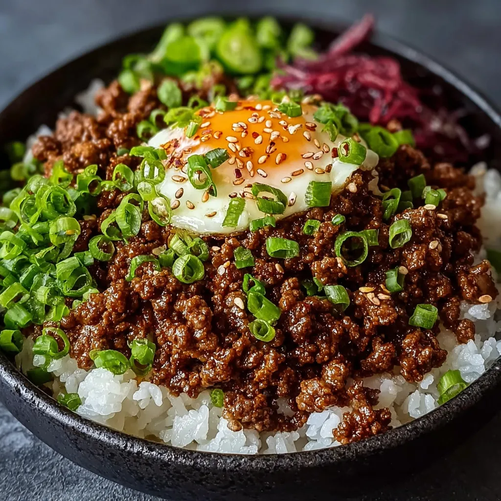 EASY KOREAN GROUND BEEF BOWL