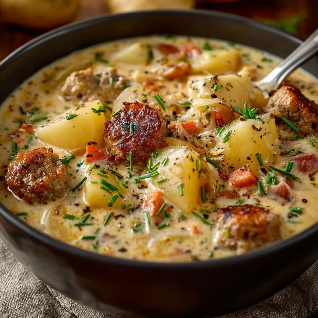 EASY POTATO SAUSAGE CHOWDER PERFECT