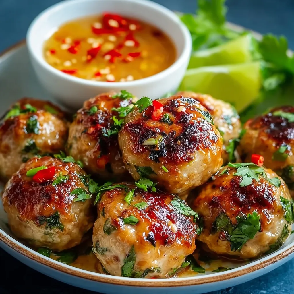 EASY THAI BAKED CHICKEN MEATBALLS