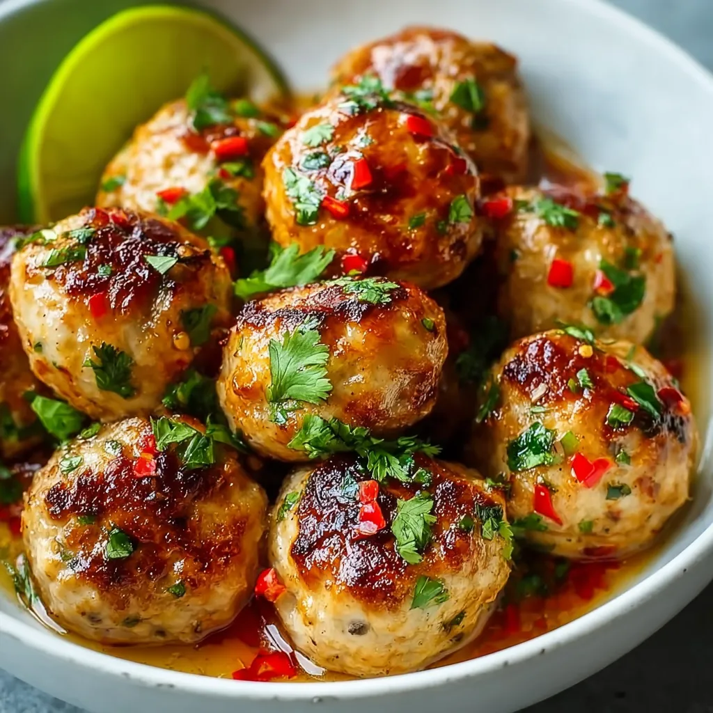 EASY THAI BAKED CHICKEN MEATBALLS