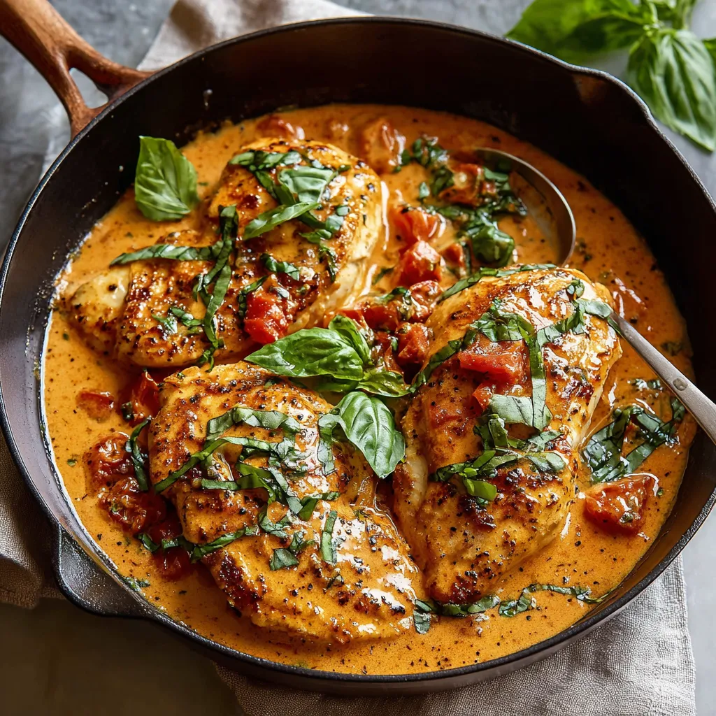 EASY TOMATO BASIL CHICKEN RECIPE