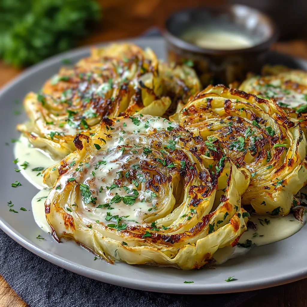 GARLIC PARMESAN CABBAGE STEAKS AMAZING