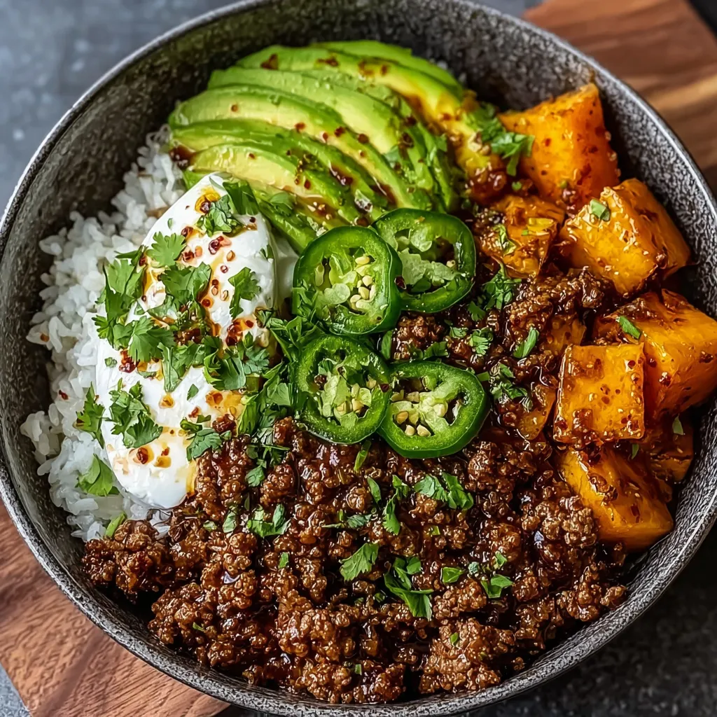 GROUND BEEF HOT HONEY BOWL ULTIMATE