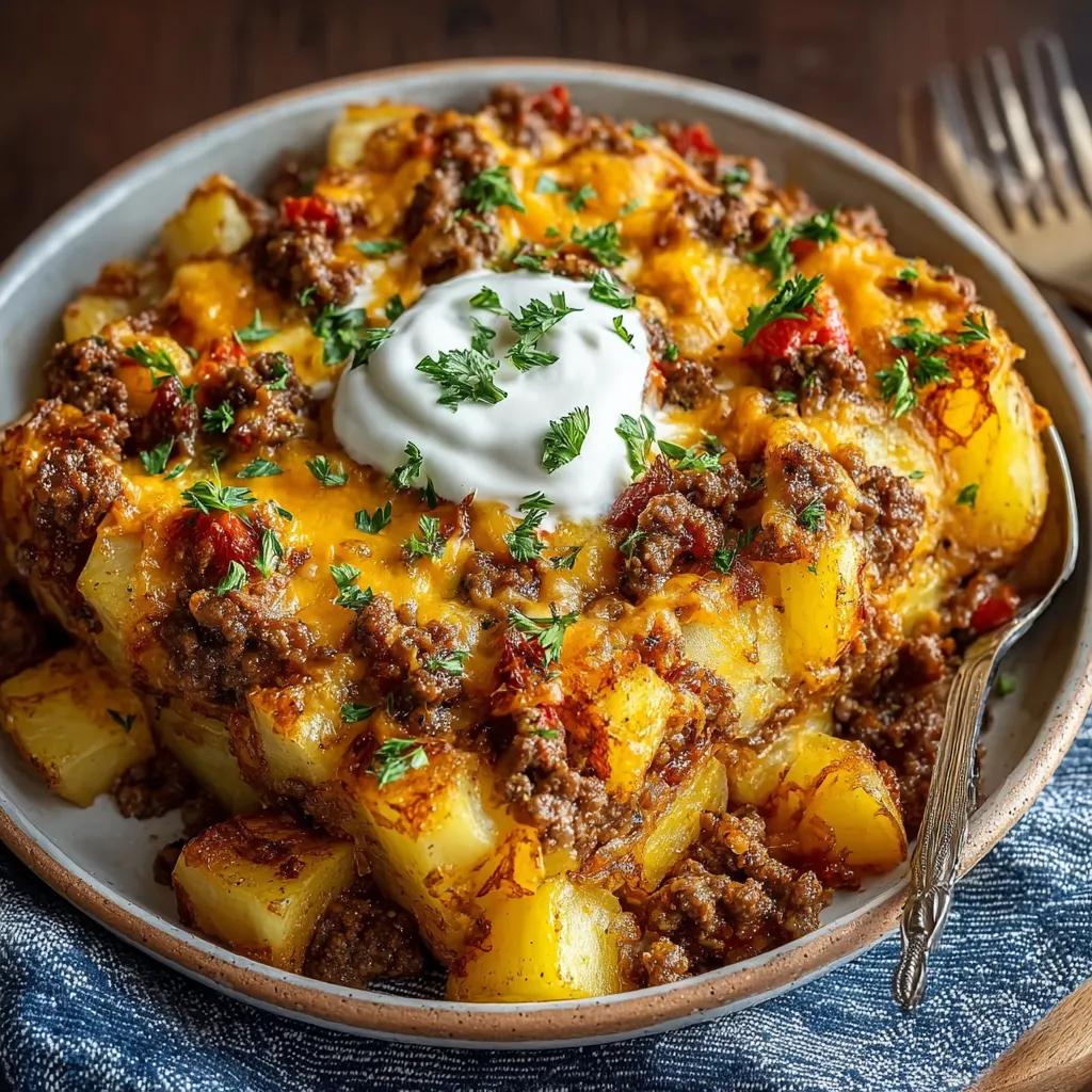 GROUND BEEF POTATOES CASSEROLE AMAZING