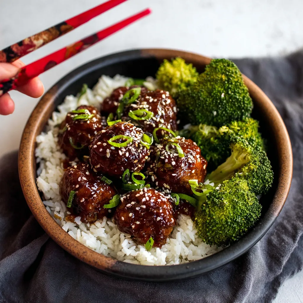 IRRESISTIBLE MONGOLIAN MEATBALLS RECIPE
