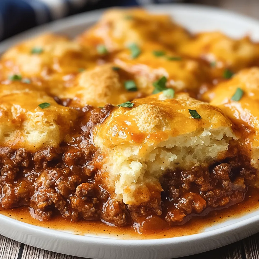 SLOPPY JOE BISCUIT CASSEROLE EASY