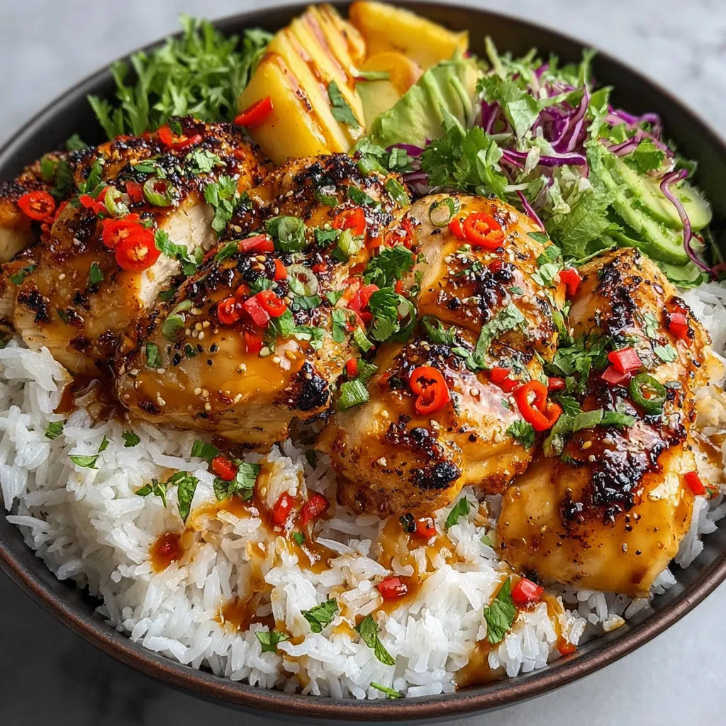 SPICY MAPLE CHICKEN WITH COCONUT RICE DINNER AMAZING