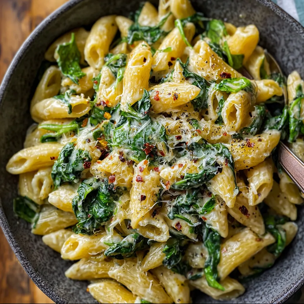 SPINACH PASTA EASY PERFECT DINNER