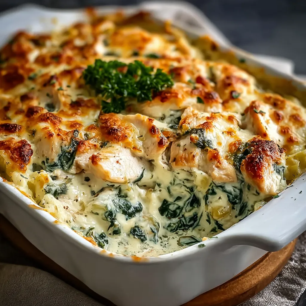 ULTIMATE CHICKEN AND SPINACH CASSEROLE
