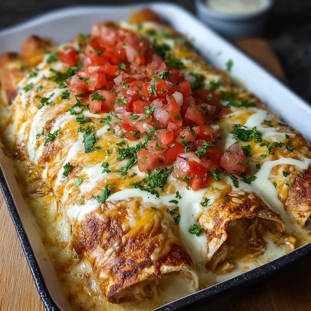 ULTIMATE QUESO CHICKEN ENCHILADAS