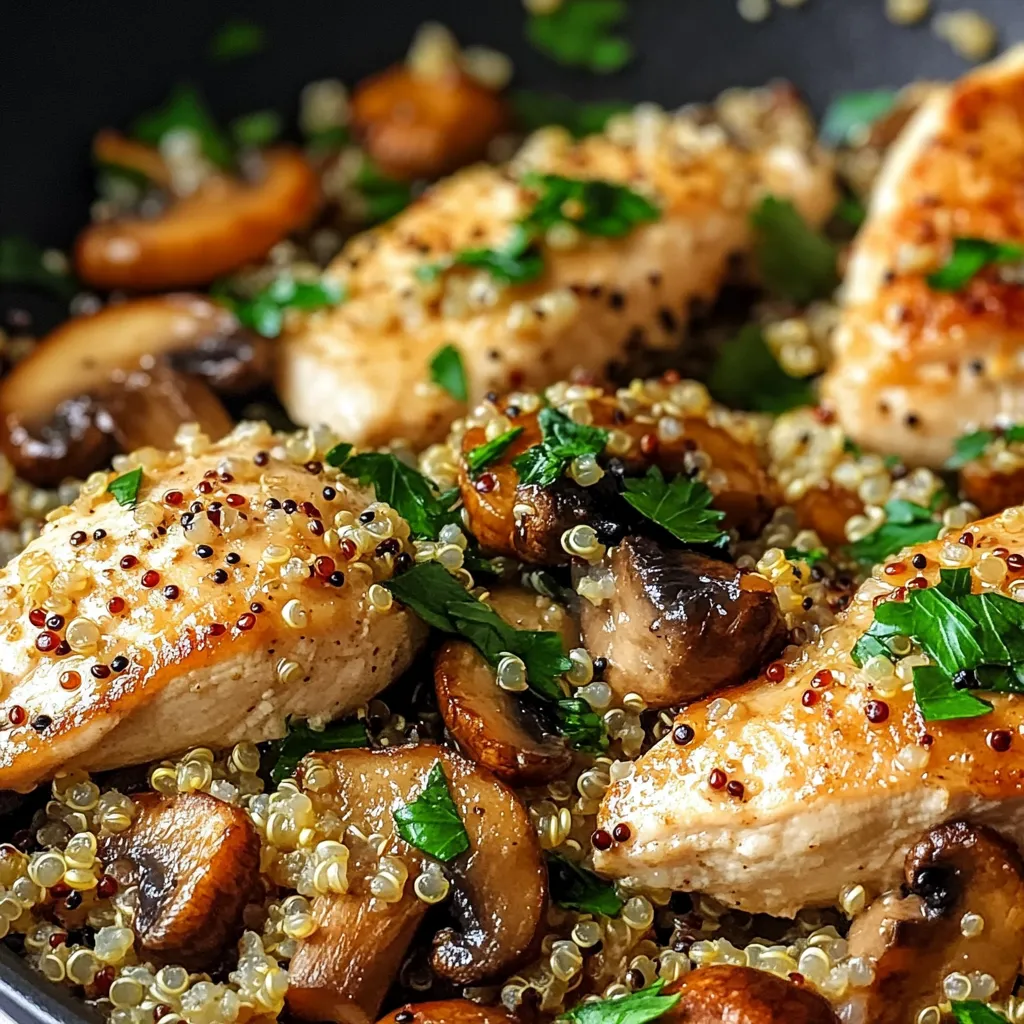 Chicken and Mushroom Quinoa Skillet