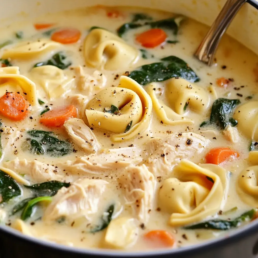 Creamy Chicken Tortellini Soup