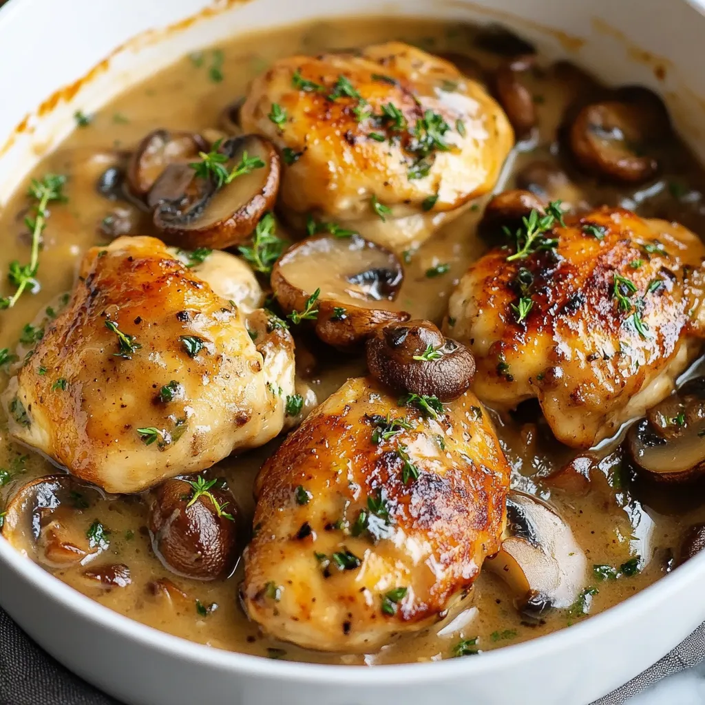 Easy Creamy Mushroom Chicken Dinner