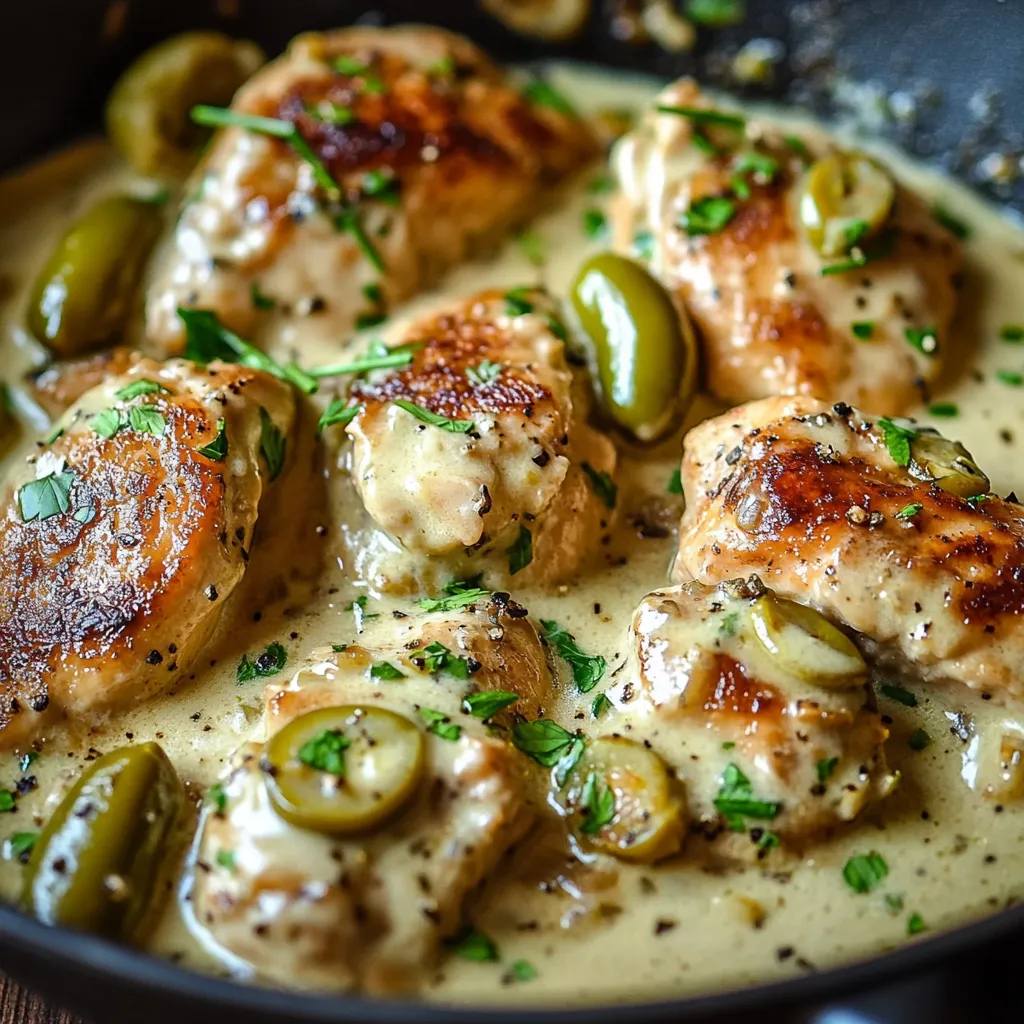 Creamy Pepperoncini Chicken Skillet