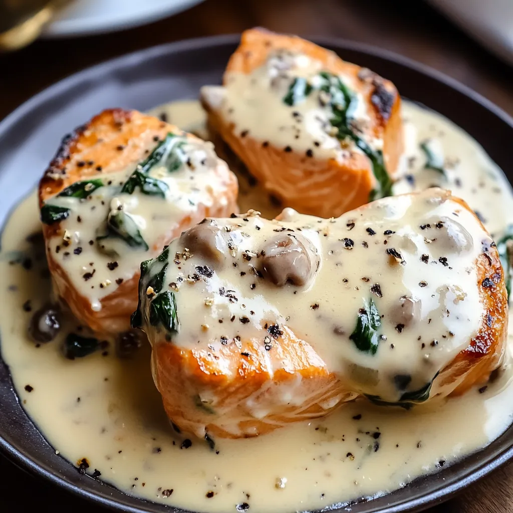 Creamy Salmon Florentine