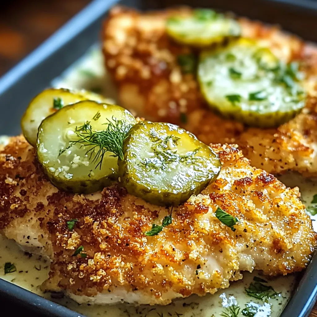 Crispy Dill Pickle Parmesan Chicken
