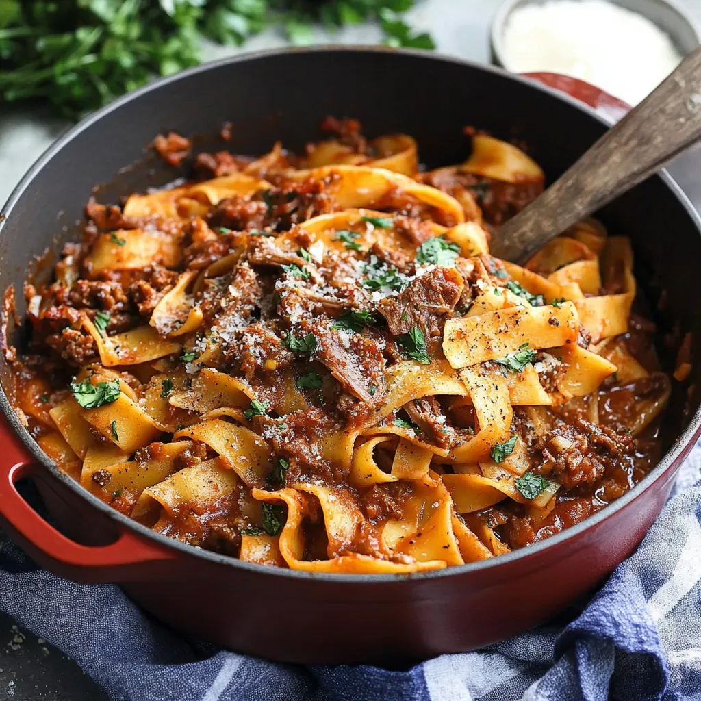 Dutch Oven Short Rib Ragu with Pappardelle
