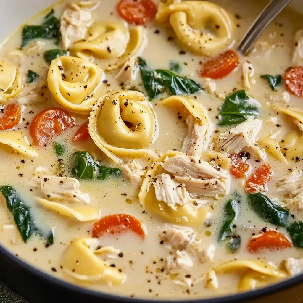 Classic Easy & Creamy Chicken Tortellini Soup