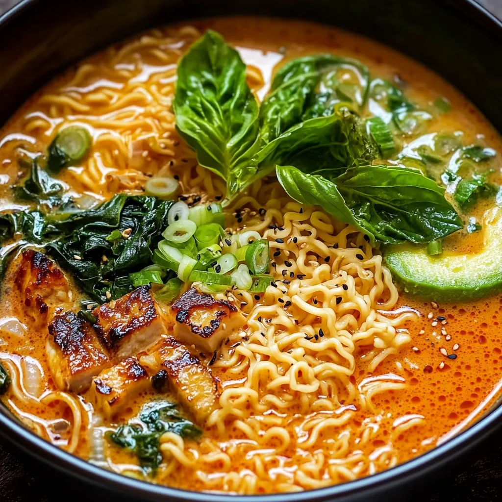 Delicious Easy Vegan Thai Red Curry Ramen