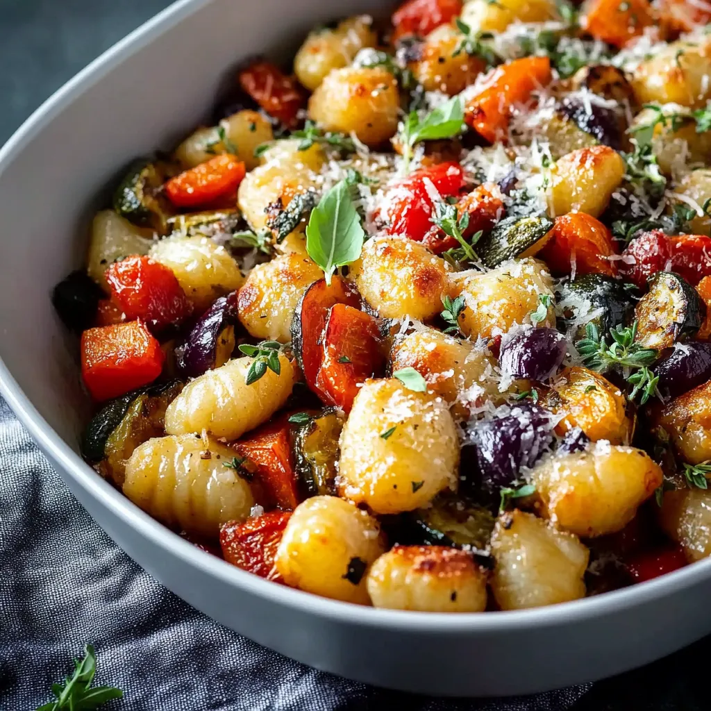 Tasty Roasted Vegetables with Gnocchi
