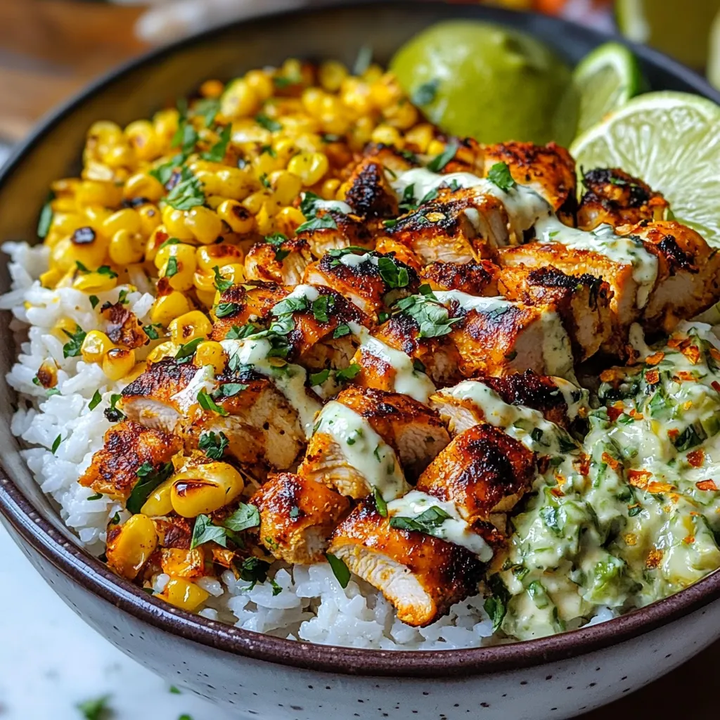 Street Corn Chicken and Rice Bowls