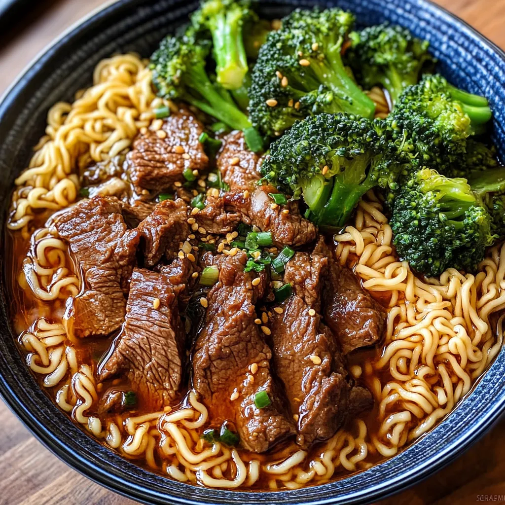Beef and Broccoli Ramen Stir Fry