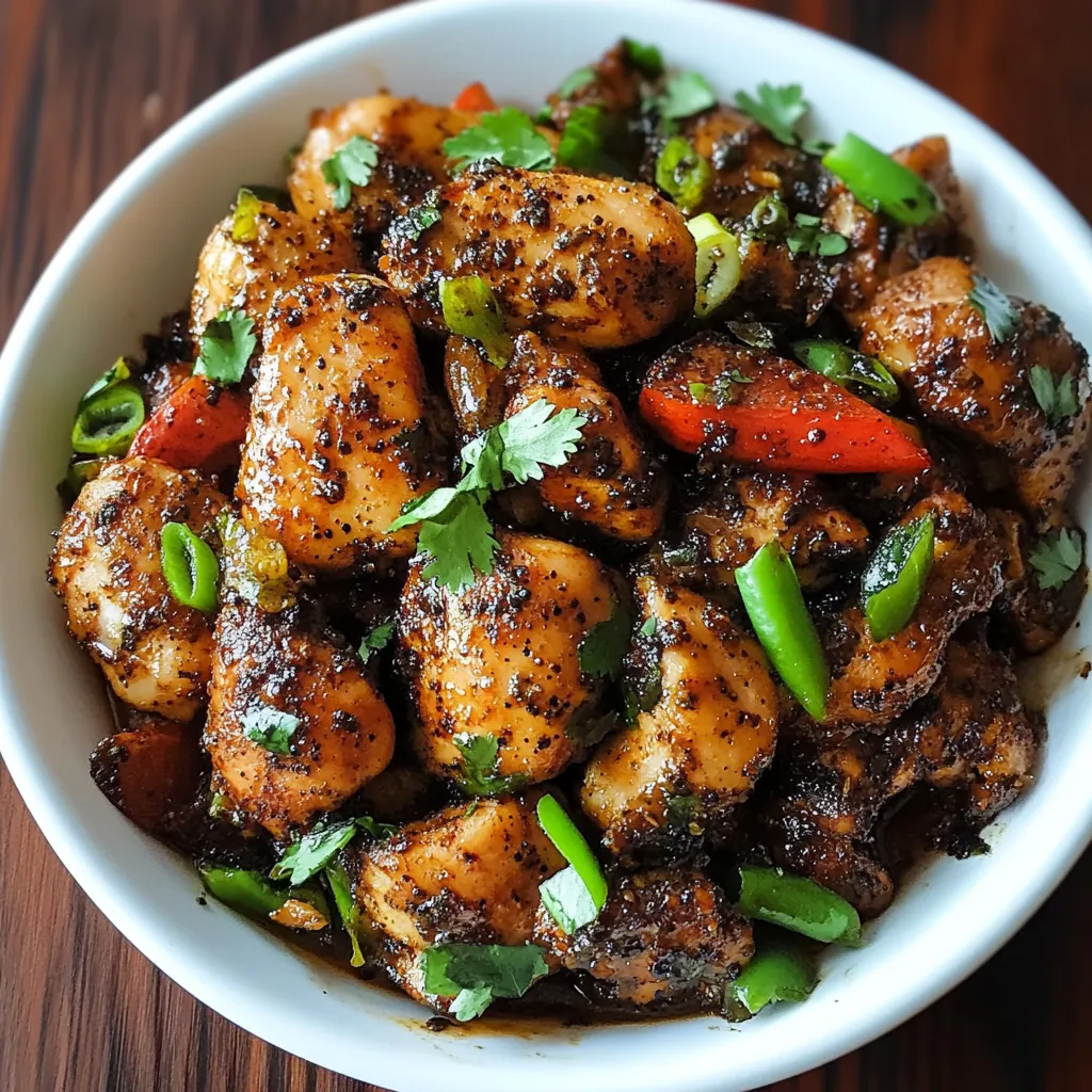 High Protein Black Pepper Chicken