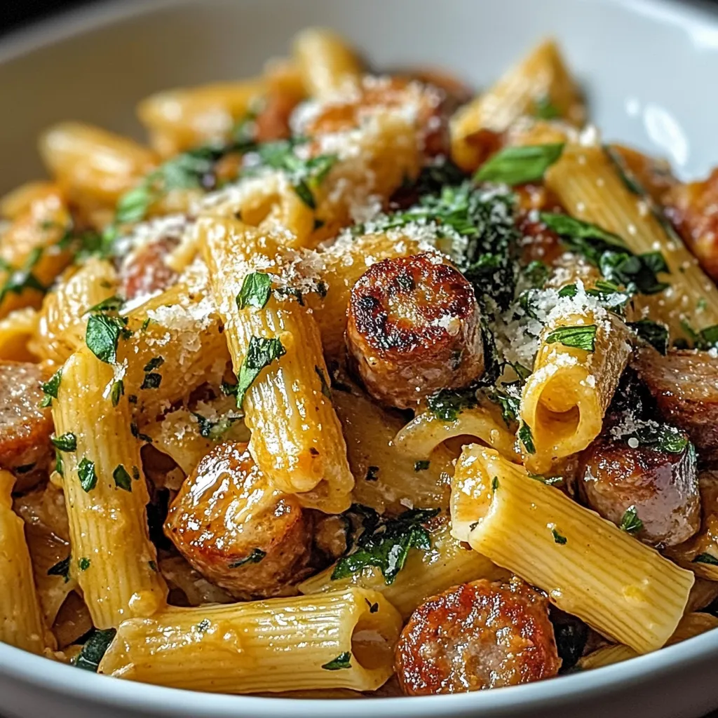Cozy Chicken Sausage Pasta with Garden Veggies