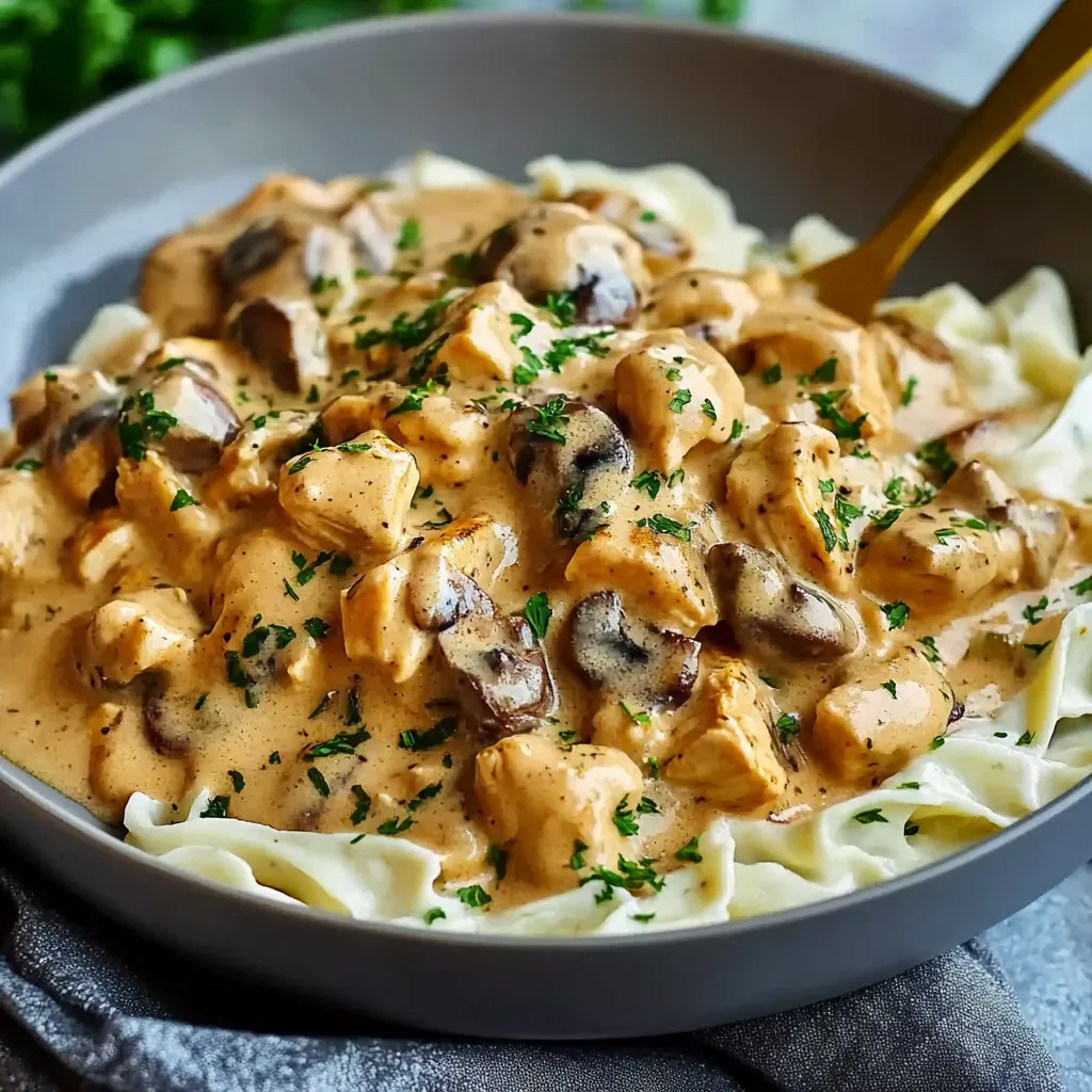 Creamy Chicken Stroganoff