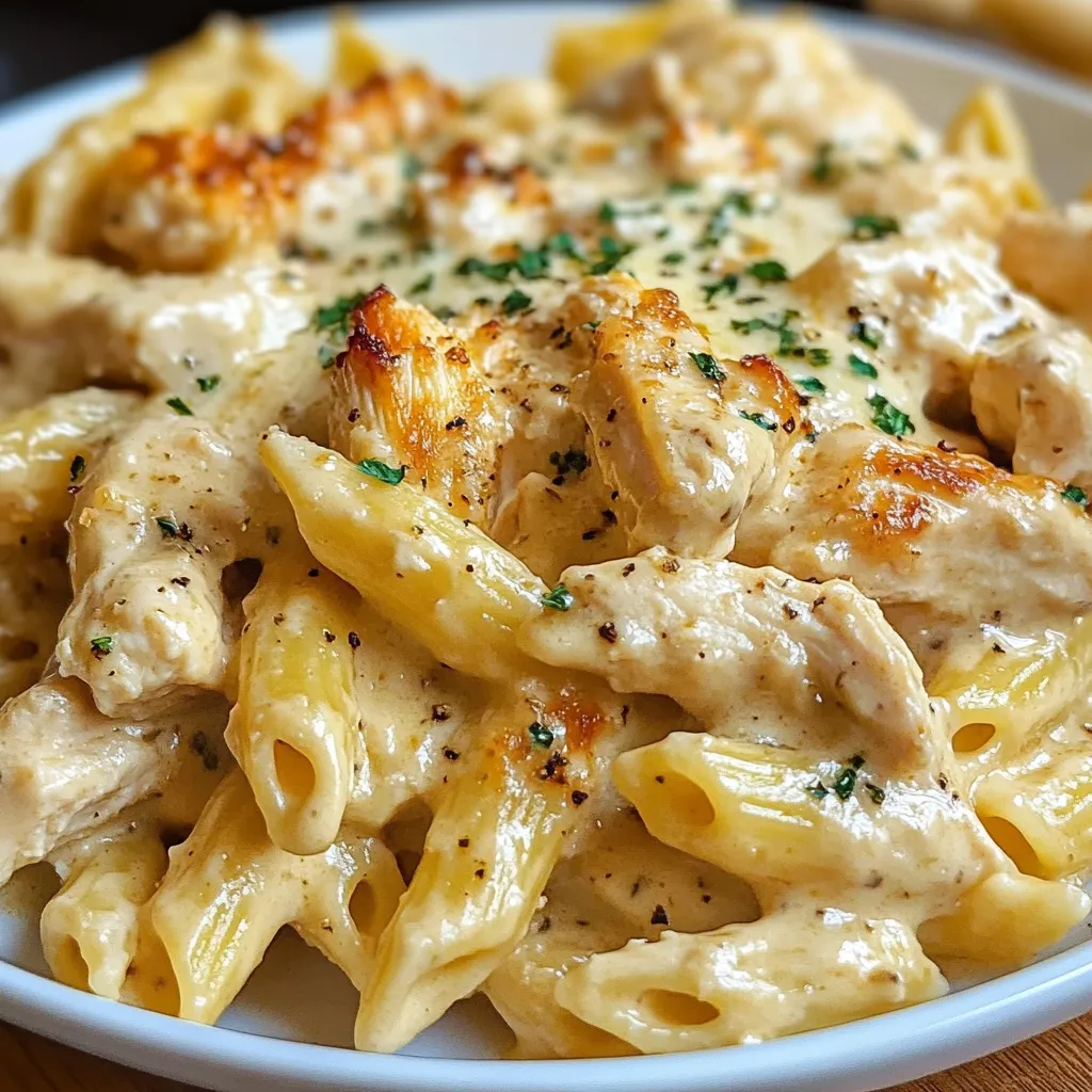 Crockpot Creamy Chicken Pasta