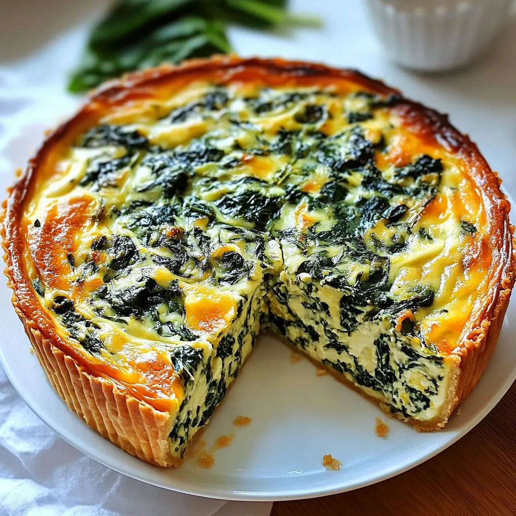 Cottage Cheese and Spinach Crustless Quiche
